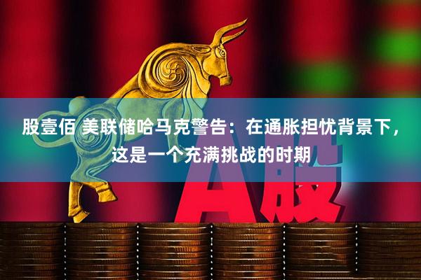 股壹佰 美联储哈马克警告：在通胀担忧背景下，这是一个充满挑战的时期