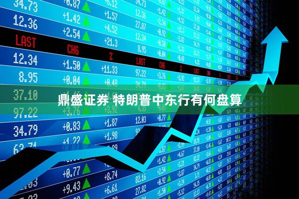 鼎盛证券 特朗普中东行有何盘算