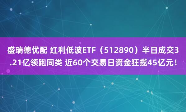 盛瑞德优配 红利低波ETF（512890）半日成交3.21亿领跑同类 近60个交易日资金狂揽45亿元！